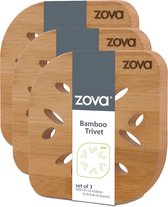 Zova 100% Bamboe - Eco friendly - sous - verres pan pan protecteurs - 3 pièces