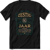 60 Jaar Legendarisch Gerijpt T-Shirt | Aqua - Ivoor | Grappig Verjaardag Cadeau | Dames - Heren | - Zwart - XL