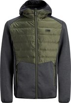 Jack & Jones Hybrid Jacket zwart melange (Maat: 4XL)