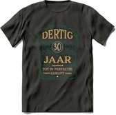 30 Jaar Legendarisch Gerijpt T-Shirt | Aqua - Ivoor | Grappig Verjaardag Cadeau | Dames - Heren | - Donker Grijs - S