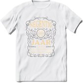 90 Jaar Legendarisch Gerijpt T-Shirt | Grijs - Ivoor | Grappig Verjaardag Cadeau | Dames - Heren | - Wit - XXL
