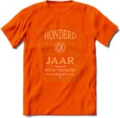 100 Jaar Legendarisch Gerijpt T-Shirt | Okergeel - Ivoor | Grappig Verjaardag Cadeau | Dames - Heren | - Oranje - XXL