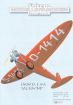 bouwplaat, modelbouw in karton, Vliegtuig : Baumer B IVA "Sausewind ", schaal 1/24