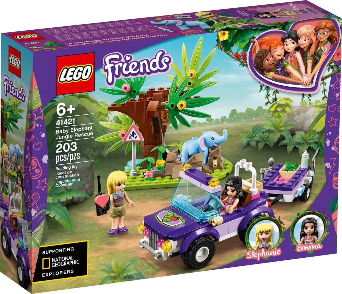 LEGO Friends Reddingsbasis Babyolifant in Jungle - 41421