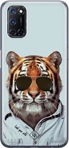 Coque Oppo A72 - Tiger Wild - Coque de téléphone en Siliconen - Blauw - Casimoda