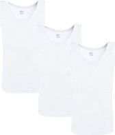 Junior - Hemd - Jongens - Egyptisch katoen - 3-pack - Wit - 5/6 jaar