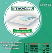 Dispogold incontinentie bed onderleggers 60x40 CM  (144 stuks)