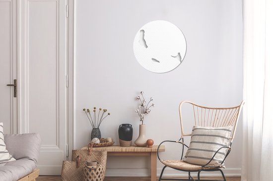 illustration à rayures Comores Cercle mural aluminium ⌀ 30 cm - impression photo sur cercle mural / cercle vivant / cercle de jardin (décoration murale)