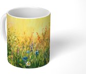 Mok - Bloemen - Waterverf - Zon - 350 ML - Beker