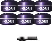Glorie Fixation Dry Styling Wax Pomade Pink Boss 6 stuks + Styling Comb