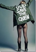 Canvas Experts poster met God save the queen maat 100x70CM *ALLEEN POSTER OP 250GR PAPIER * Wanddecoratie | Poster | Wall art | canvas Doek |muur decoratie |