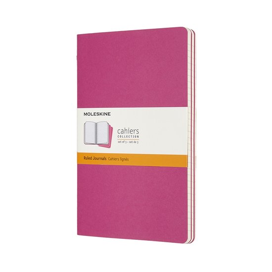 Moleskine Cahier Journals-Large-Lined-Pink