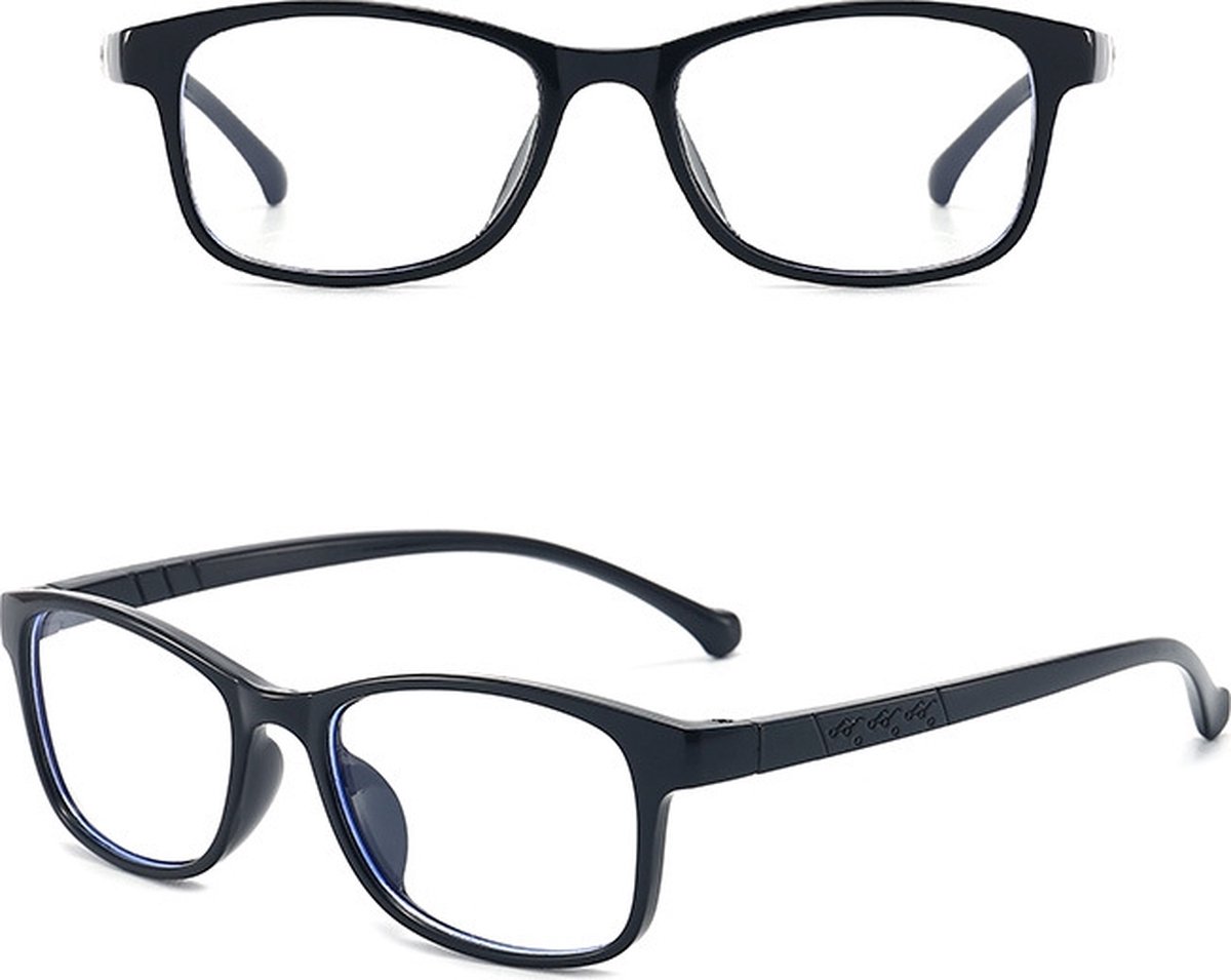 Blauw Licht Beschermende Bril voor Kinderen - Blue Ray - Zwart - Black - Computerbril - Gamingbril - Telefoonbril - Blue Light Glasses Kids