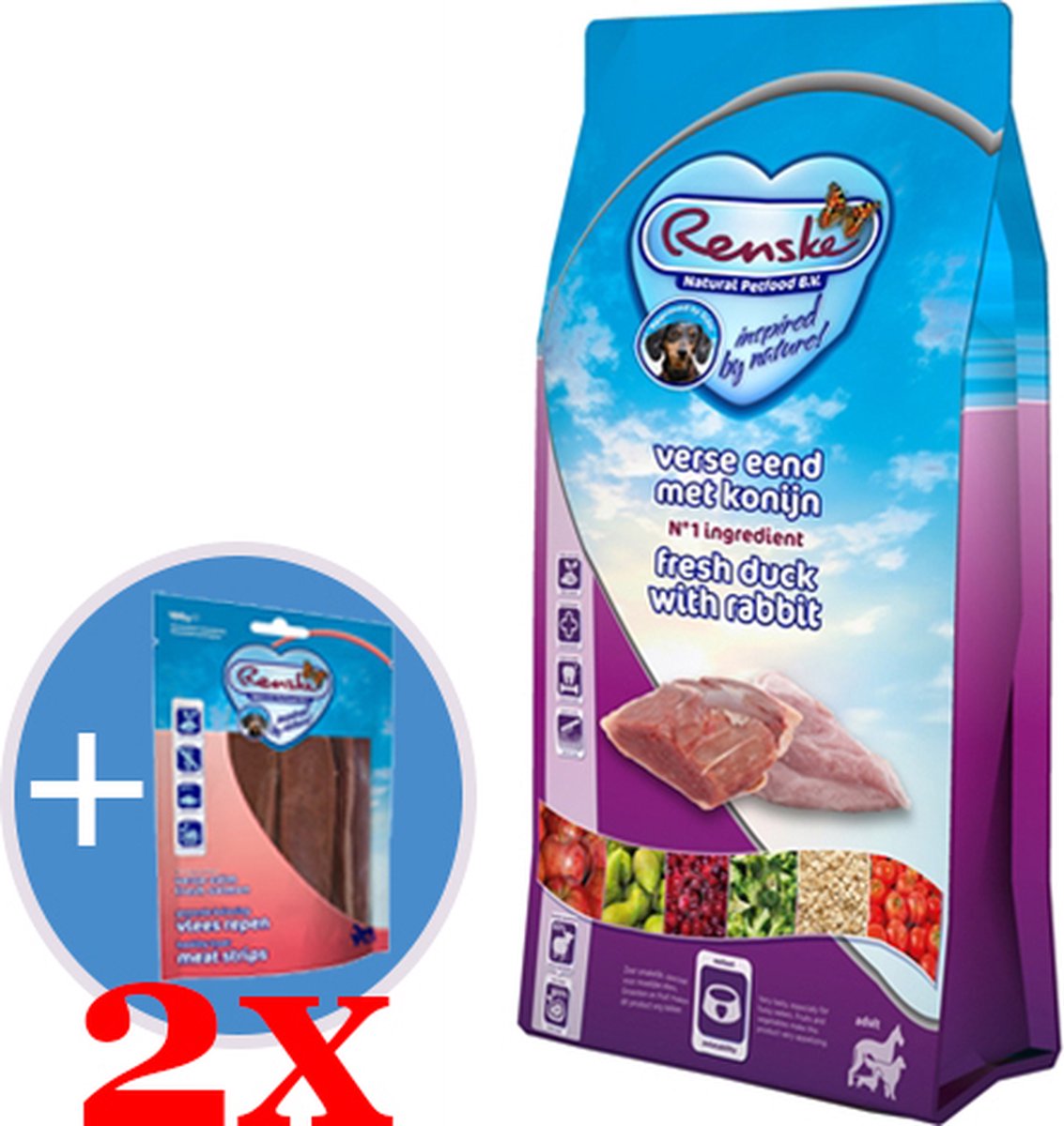 Renske  super premium adult eend / konijn hondenvoer 12 kg