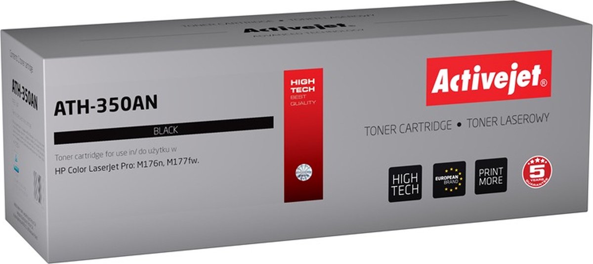 ActiveJet AT-350AN Toner voor HP-printer; HP CF350A-vervanging; Opperste; 1300 pagina's; zwart.