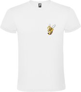Wit t-shirt met kleine print Boze / Nijdige Wesp  Size XL
