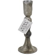 Kaarsenstandaard vintage zilver - silver - candleholder - 6x6x17cm
