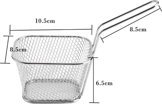 Frituurmandjes Voor Vis Frituurmand, Klein, Roestvrij Staal, Voor Frietjes, Mini-frietmandje, Frietmand, Frituurmand Voor Het Serveren Van Friet
