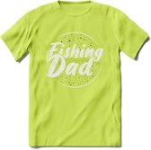 Fishing Dad - Vissen T-Shirt | Zilver | Grappig Verjaardag Vis Hobby Cadeau Shirt | Dames - Heren - Unisex | Tshirt Hengelsport Kleding Kado - Groen - XXL