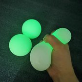 S-Ripoll - Sticky Wall Balls - Glow In The Dark- Fidget Toys -Tiktok trend 2023 - Stressbal - set van 8 Stuks