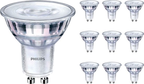 Voordeelpak 10x Philips Corepro LEDspot GU10 PAR16 4W 345lm 36D - 830 Warm Wit | Vervangt 50W.