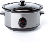 Homezie Slowcooker | Uitneembare keramische pan | Koken | Glazen deksel | Met 3 functies | 3.5 liter capaciteit