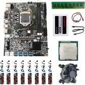 B75-BTC 8 GPU ETH Mining Rig Moederbord + CPU + Koeler + 4G RAM + 120G SSD + 8 stuk PCIE Riser + 1 jaar garantie