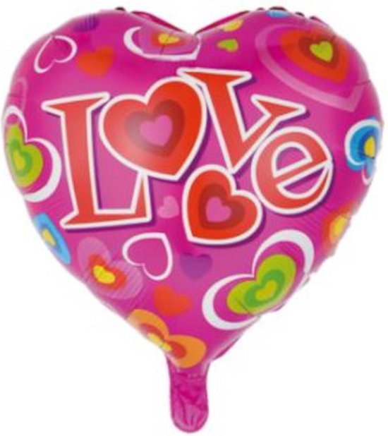 Helium ballon 'Love' hartvorm | 45 cm | bol.com
