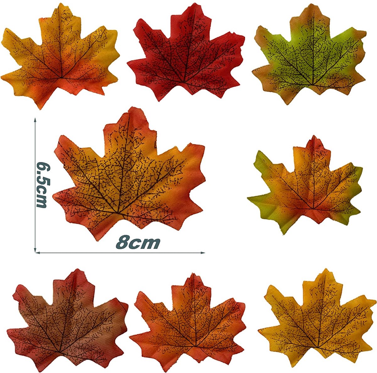 Herfstbladeren - 200 stuks gemengde kunstmatige herfst gekleurd