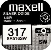 MAXELL 317 - SR516SW - Pile Knoopcel en oxyde d'argent - Pile pour montre - 2 (deux) pièces