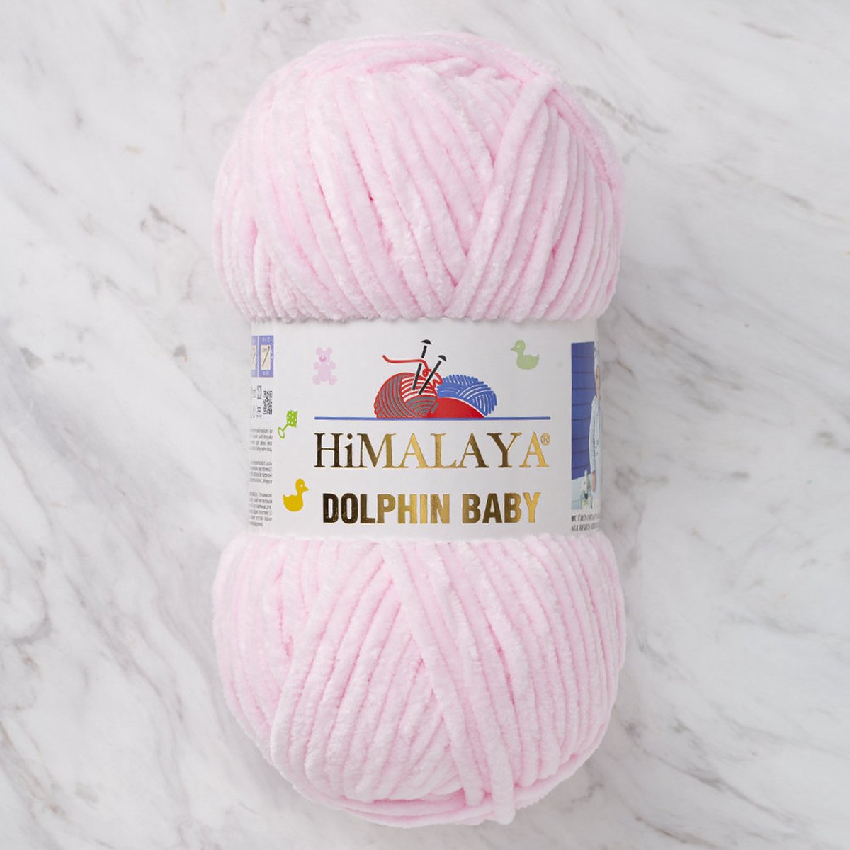 Himalaya Dolphin Baby 80303 Zacht Roze Fluwelen Garen, Breien en Haken, 100g, Super Zacht, Fluweel Breigaren, Volumineuze Pluche, Schijnen Fluweelachtig, Chenille Dolfijn Baby Wol, Amigurumi, Velluto Velours, Breiwol, Haakgaren, Kind Deken