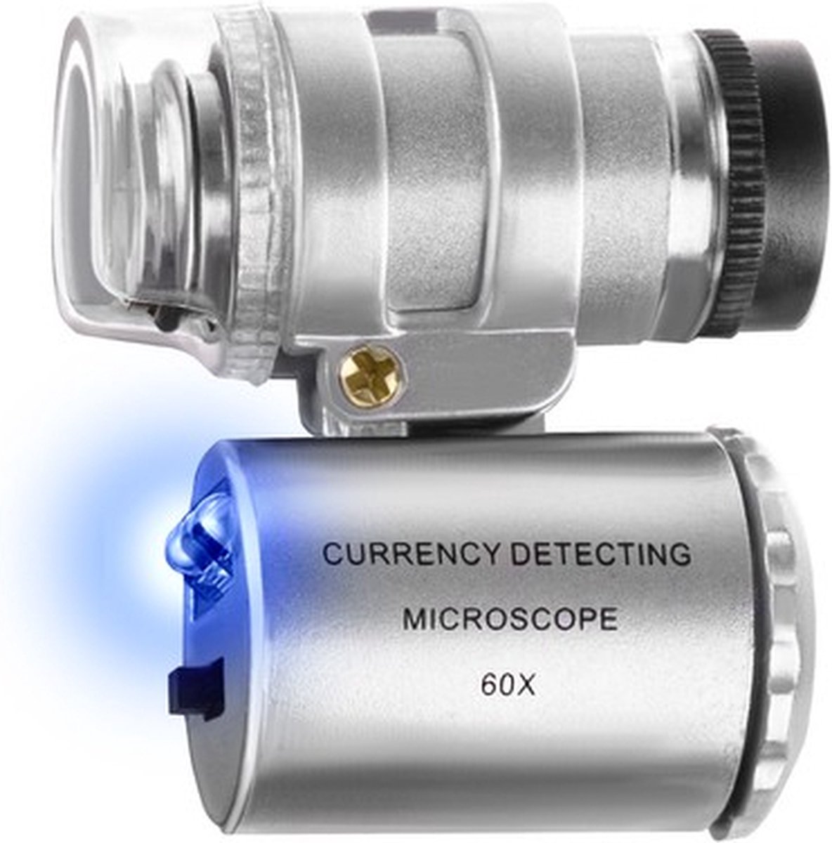 T.R. Goods - Mini microscoop - Pocket microscoop - Zakmicroscoop - Microscoop - Loep - Loeplens - Uv licht - Valsgeld detectie -- 60x zoom
