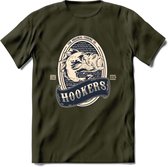 Vissen T-Shirt | Grappig Verjaardag Vis Hobby Cadeau Shirt | Dames - Heren - Unisex | Tshirt Hengelsport Kleding Kado - Leger Groen - L