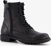 Hush Puppies leren meisjes veterboots - Zwart - Maat 31 - Echt leer