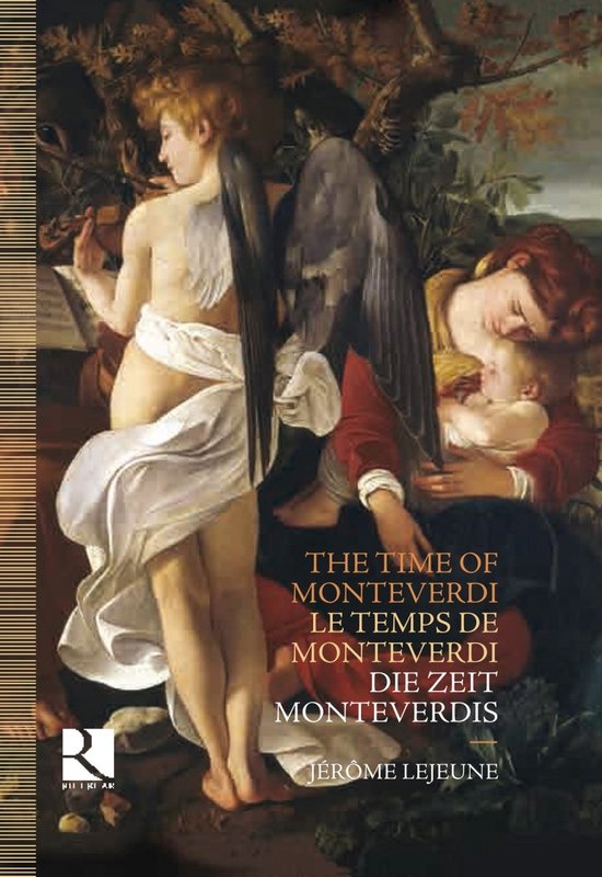 Albumhoes: schilderij van een engel met vleugels die een boek vasthoudt, kijkt weg van de kijker. Een vrouw houdt een baby vast.