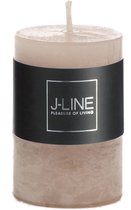 J-Line Cilinderkaars Zand S18H Set van 24 stuks