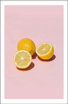 Walljar - Sliced Lemons - Muurdecoratie - Poster