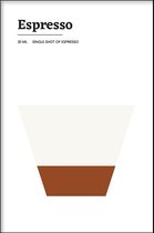 Walljar - Espresso - Muurdecoratie - Poster