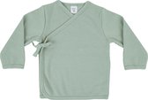 Lodger Newborn Shirt Lange Mouw maat 56 - Topper Nomad Rib - 100% Katoen - Perfecte Pasvorm - Elastisch - Overslag - Oeko-Tex - 0-2M - Groen