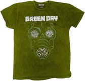 Green Day Heren Tshirt -XL- Gas Mask Groen