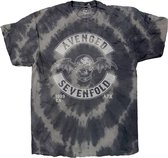 Avenged Sevenfold Heren Tshirt -S- Deathbat Crest Grijs