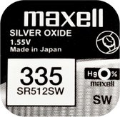 MAXELL - 335 - SR512SW - Zilveroxide Knoopcel - horlogebatterij - 2 (twee) stuks