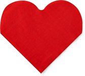 Hartjes servetten - Rood - Papier - 16 x 16 cm - 10 stuks - 3 laags - All you need is love - Valentijn - Valentijnsdag - Love - Liefde