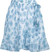 Wrap mini skirt blue