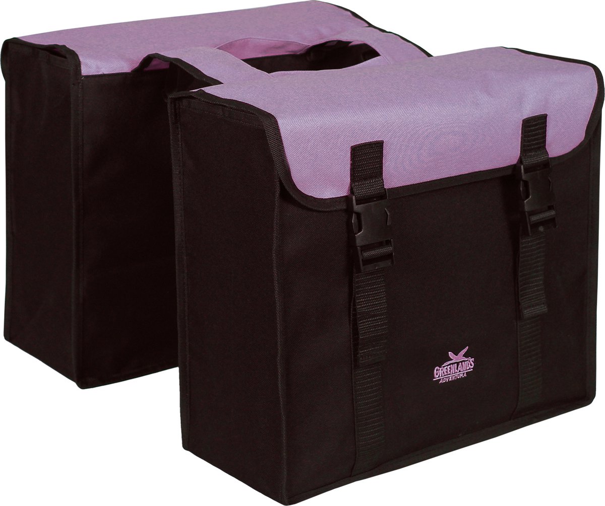 Greenlands - Dubbele Fietstas - 34 Liter - Zwart/Paars