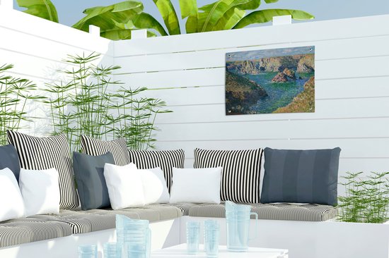 Décoration de Jardin Falaises de Belle-Ile - Peinture de Claude Monet - 40x30 cm - Toile jardin