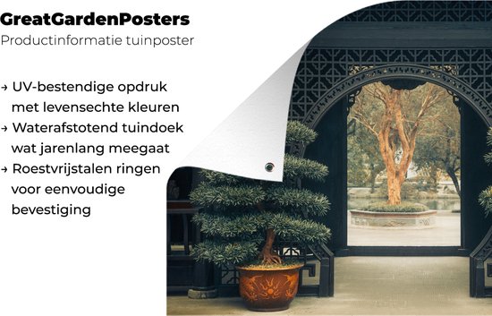 Affiche de jardin bonsaï chinois - 120x80 cm - Jardin