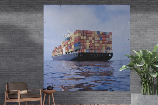 Affiche de Jardin Cargo transportant des conteneurs - 200x200 cm