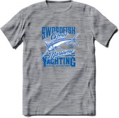 Fishing - Vissen T-Shirt | Grappig Verjaardag Vis Hobby Cadeau Shirt | Dames - Heren - Unisex | Tshirt Hengelsport Kleding Kado - Donker Grijs - Gemaleerd - M