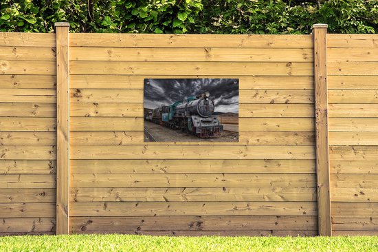 Posters de jardin extérieur Train - Storm - Rails - 90x60 cm - Toile jardin